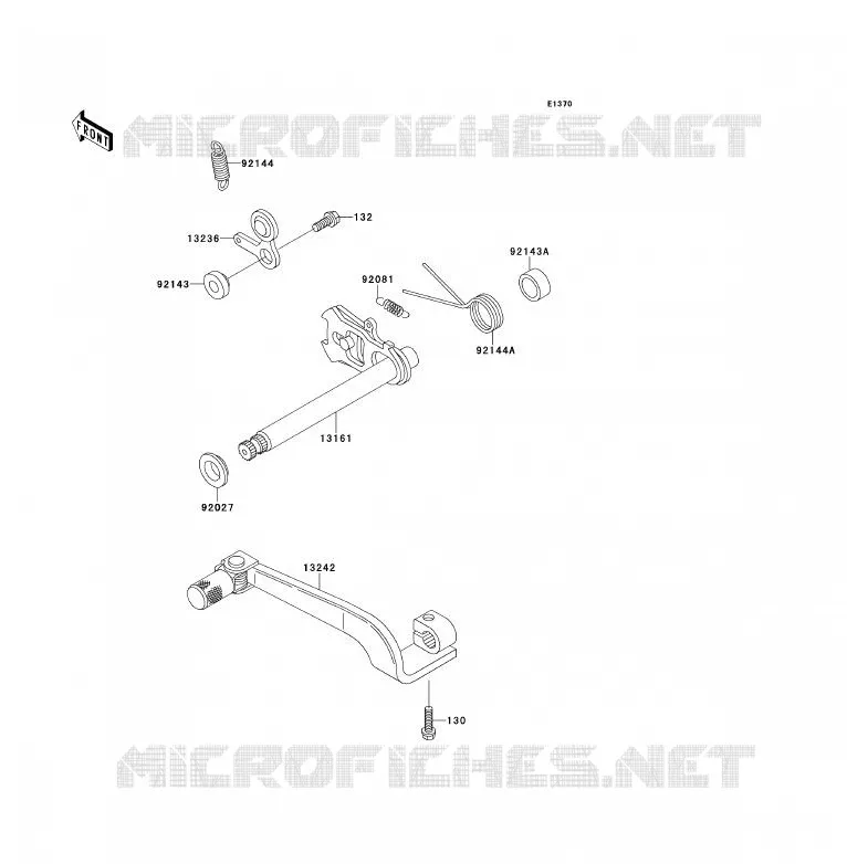 SELECTEUR Kawasaki MOTOS 200 1995 KDX200  KDX200-H1