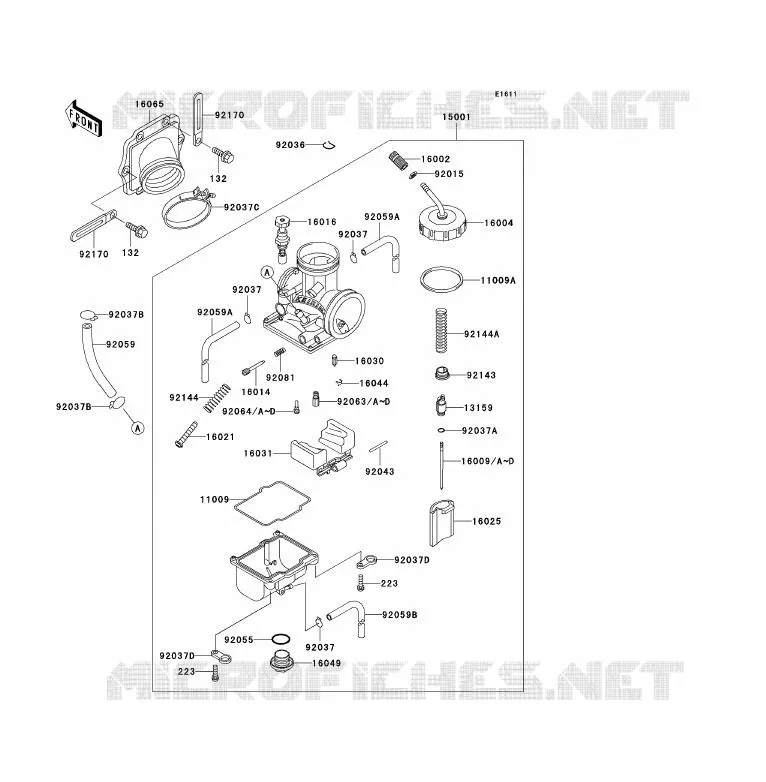 CARBURATEUR Kawasaki MOTOS 200 2004 KDX200  KDX200-H10