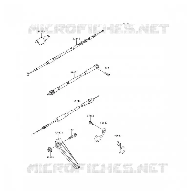 CABLES Kawasaki MOTOS 200 1997 KDX200  KDX200-H3
