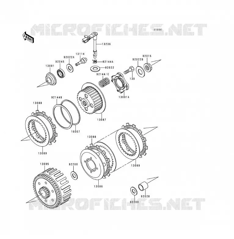 EMBRAYAGE Kawasaki MOTOS 200 1999 KDX200  KDX200-H5