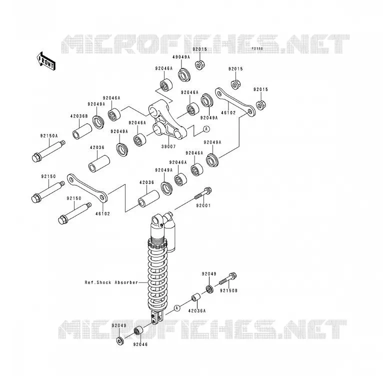 SUSPENSION Kawasaki MOTOS 200 1999 KDX200  KDX200-H5