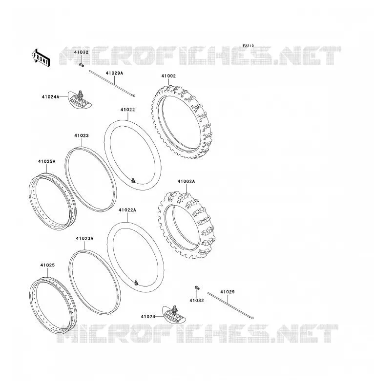 PNEUS Kawasaki MOTOS 200 2000 KDX200  KDX200-H6