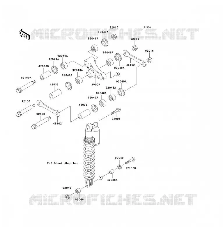 SUSPENSION Kawasaki MOTOS 200 2000 KDX200  KDX200-H6