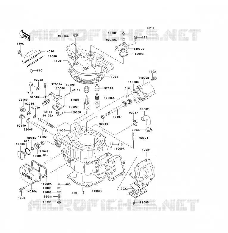 CULASSE/CYLINDRE Kawasaki MOTOS 200 2001 KDX200  KDX200-H7