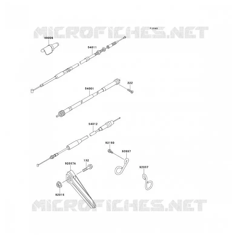 CABLES Kawasaki MOTOS 200 2002 KDX200  KDX200-H8