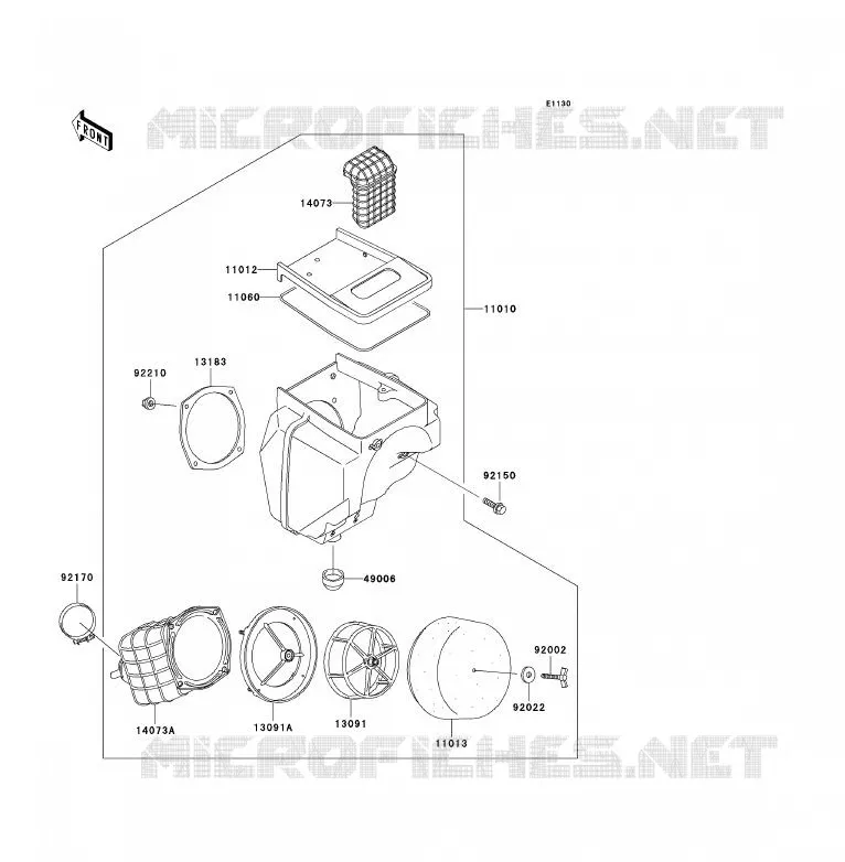 FILTRE A AIR Kawasaki MOTOS 200 2002 KDX200  KDX200-H8