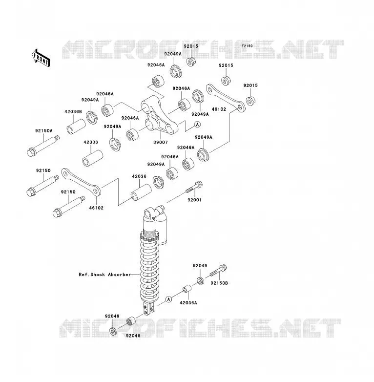 SUSPENSION Kawasaki MOTOS 200 2002 KDX200  KDX200-H8