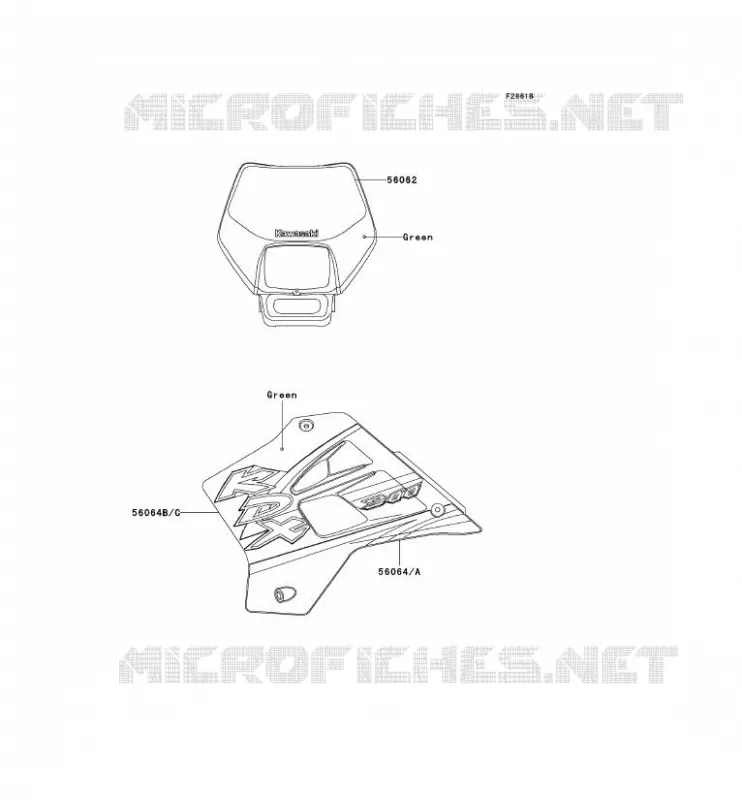 STICKER Kawasaki MOTOS 200 2002 KDX200  KDX200-H8