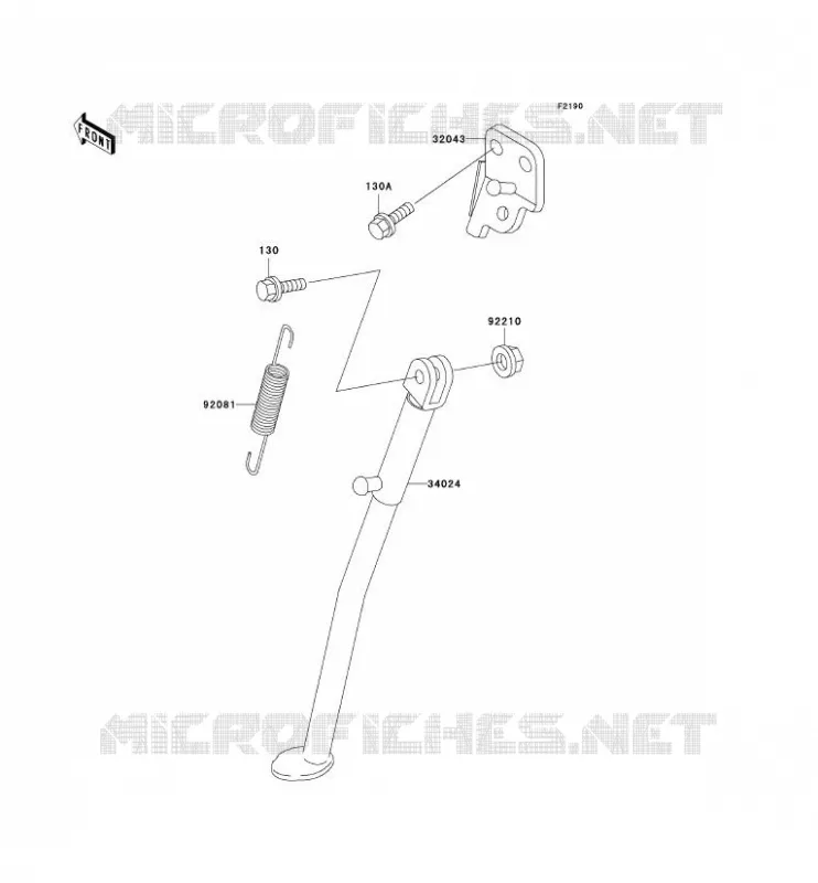 BEQUILLES Kawasaki MOTOS 200 2003 KDX200  KDX200-H9