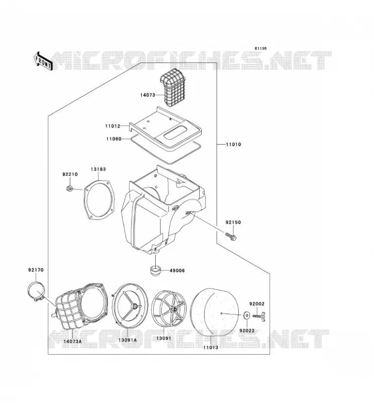FILTRE A AIR Kawasaki MOTOS 200 2003 KDX200  KDX200-H9
