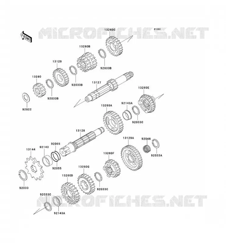 TRANSMISSION Kawasaki MOTOS 200 2003 KDX200  KDX200-H9
