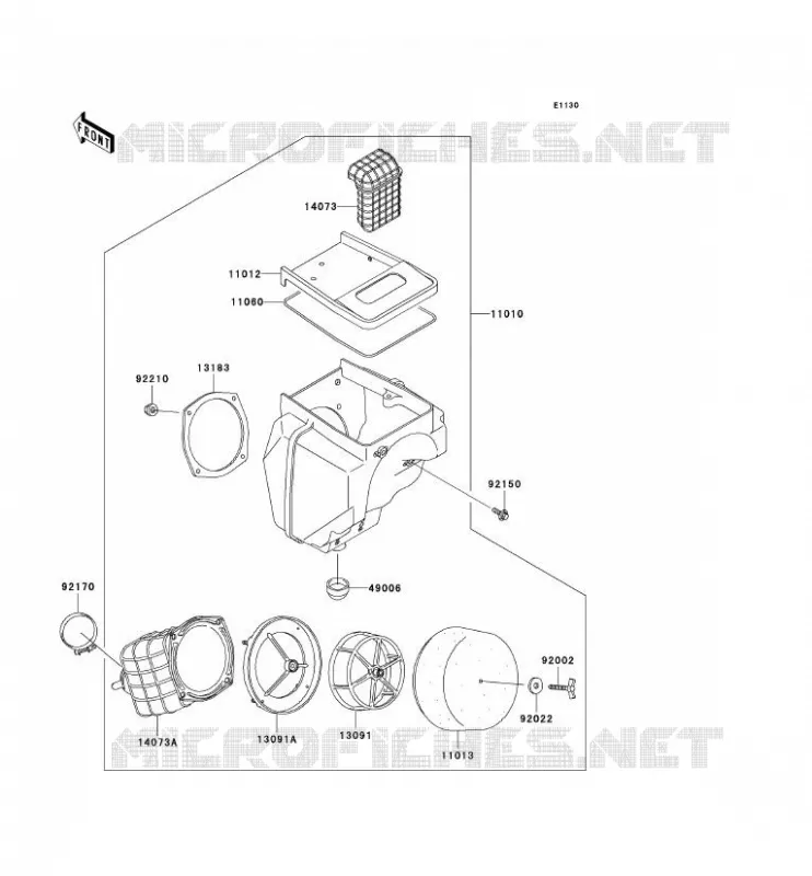 FILTRE A AIR Kawasaki MOTOS 220 2005 KDX220R  KDX220-A12