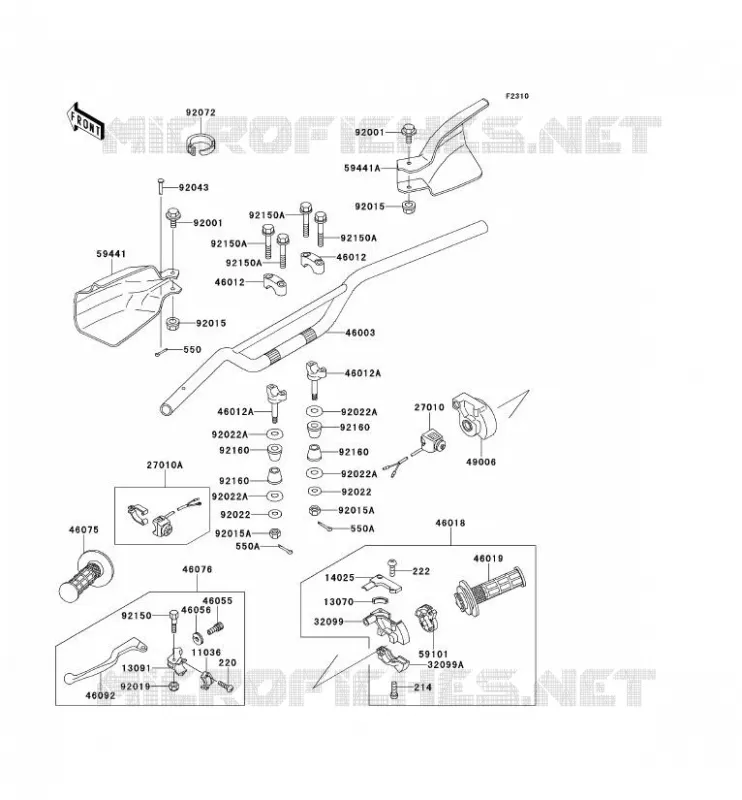 GUIDON Kawasaki MOTOS 220 2001 KDX220R  KDX220-A8