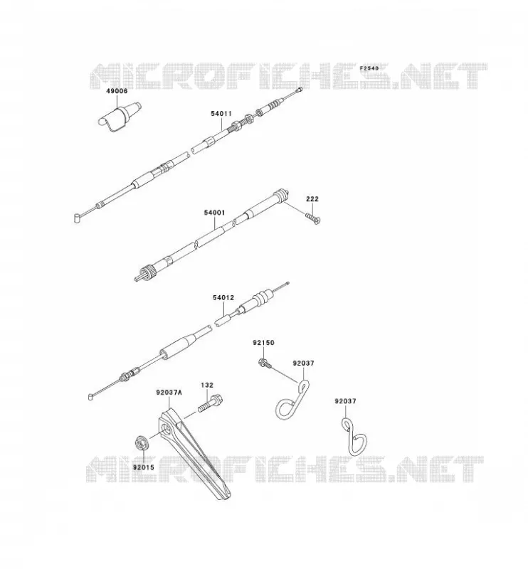 CABLES Kawasaki MOTOS 220 2002 KDX220R  KDX220-A9