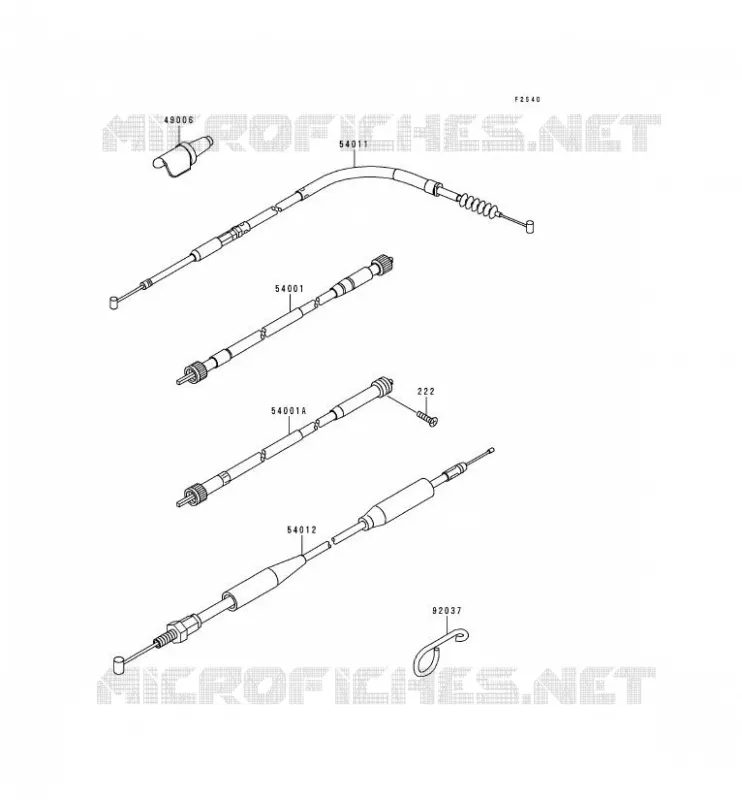 CABLES Kawasaki MOTOS 250 1991 KDX250  KDX250-D1