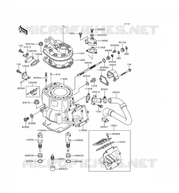 CULASSE/CYLINDRE Kawasaki MOTOS 250 1994 KDX250  KDX250-D4