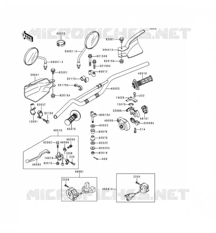 GUIDON Kawasaki MOTOS 250 1991 KDX250  KDX250-E1