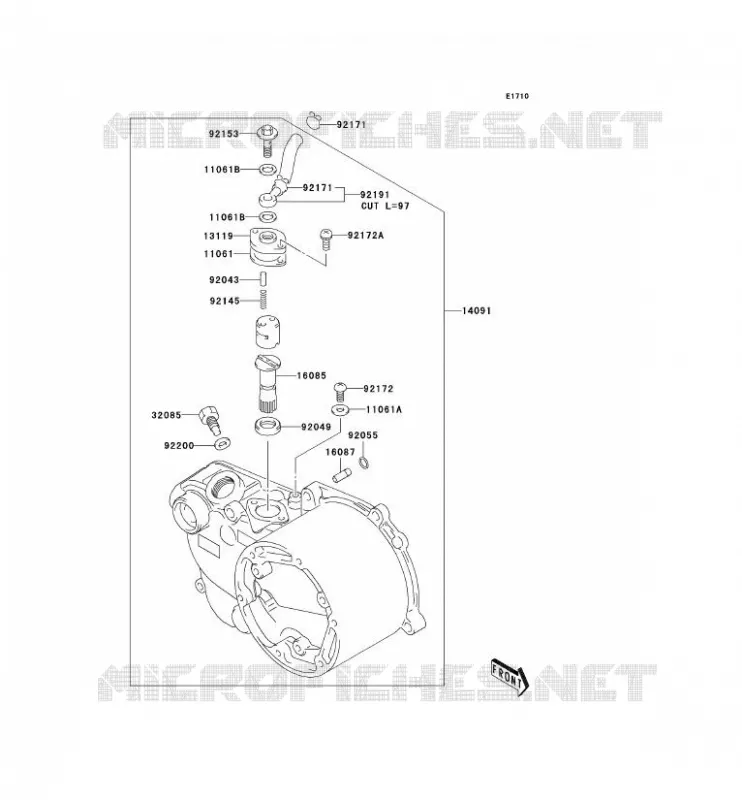 POMPE A HUILE Kawasaki MOTOS 50 2003 KDX50  KDX50-A1