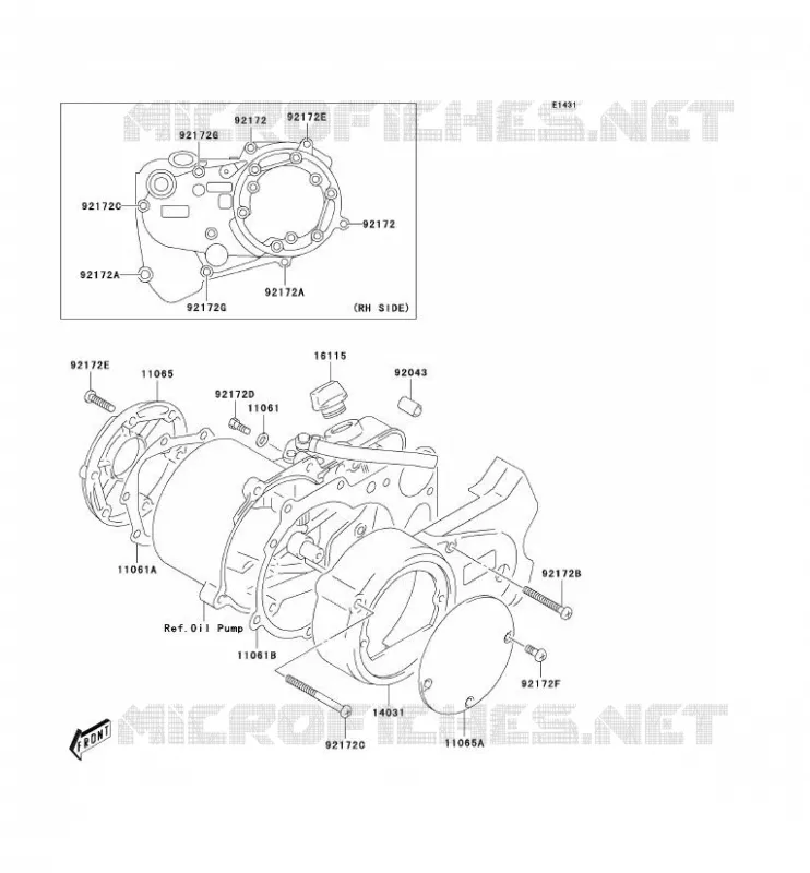 COUVERCLES MOTEUR Kawasaki MOTOS 50 2004 KDX50  KDX50-A2