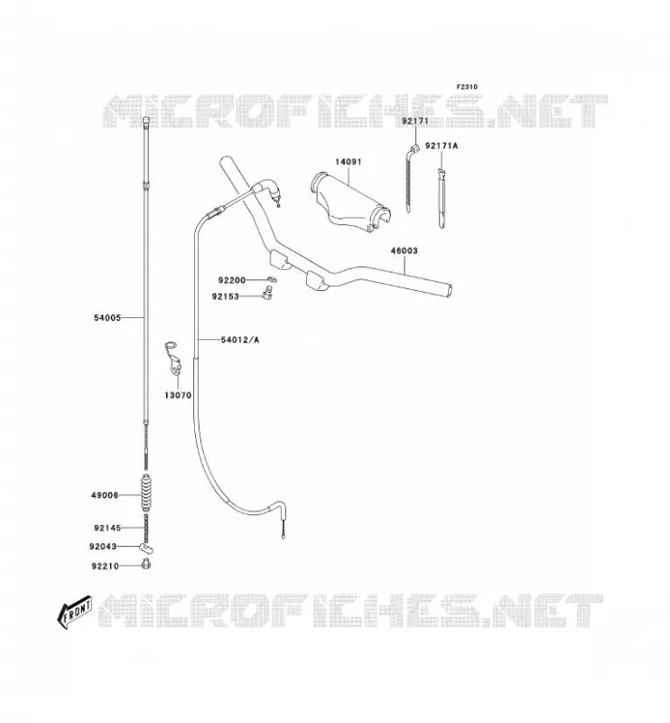 GUIDON Kawasaki MOTOS 50 2004 KDX50  KDX50-A2