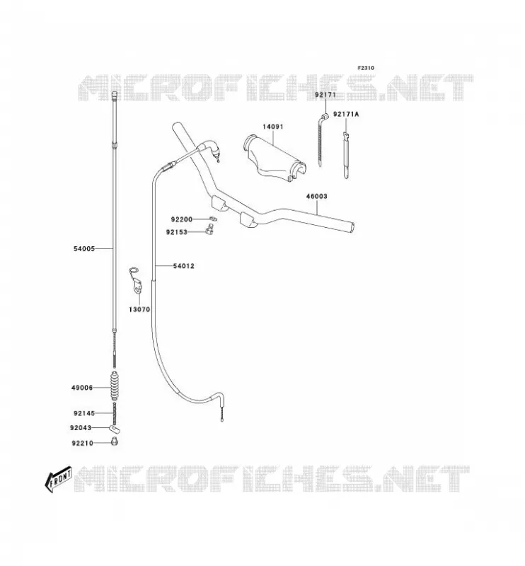 GUIDON Kawasaki MOTOS 50 2006 KDX50  KDX50A6F