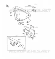 CACHE LAT&Eacute;RAL/GARDE CHAINE pour Kawasaki KE100