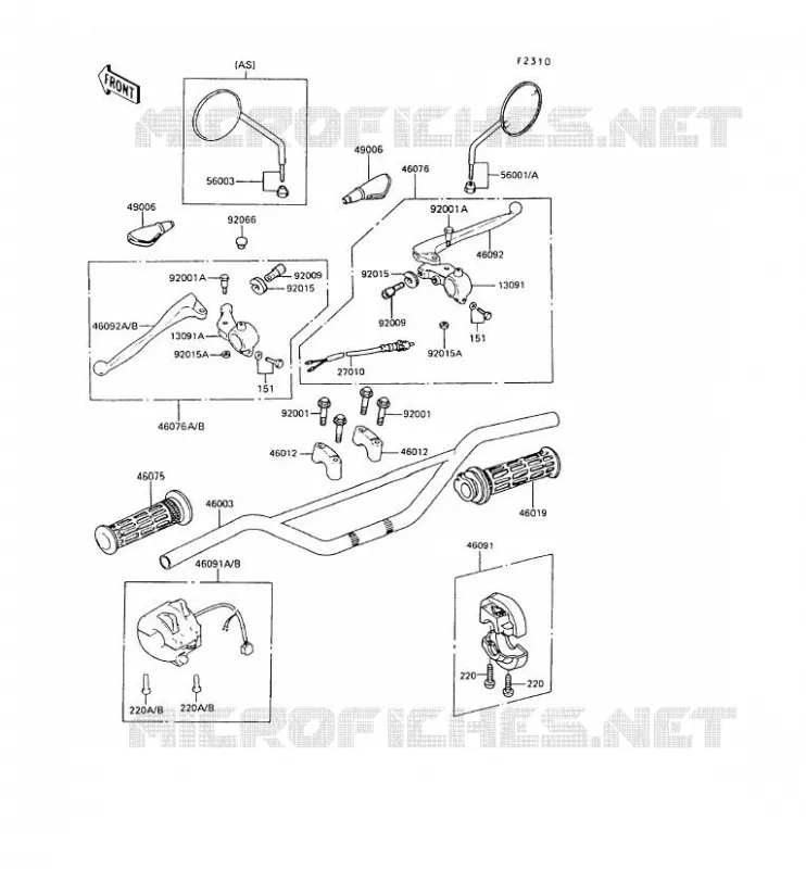 GUIDON Kawasaki MOTOS 100 1987 KE100  KE100-B06