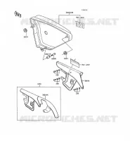 CACHE LAT&Eacute;RAL/GARDE CHAINE pour Kawasaki KE100