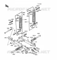 BRAS OSCILLANT/AMORTISSEUR pour Kawasaki KE100