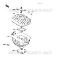 CULASSE/CYLINDRE pour Kawasaki KE100