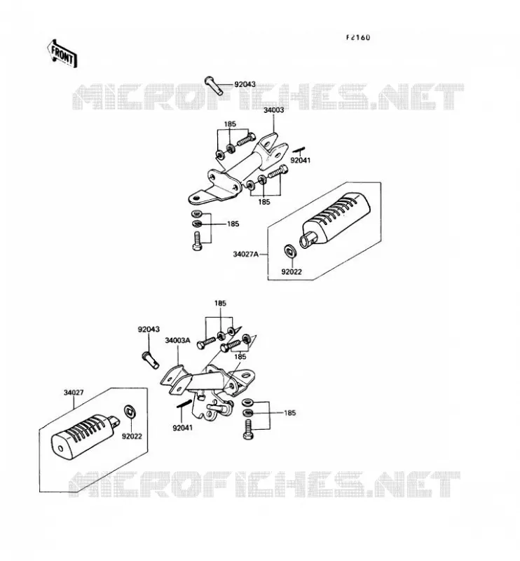 REPOSE PIED Kawasaki MOTOS 100 1991 KE100  KE100-B10