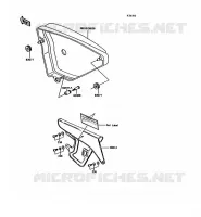CACHE LAT&Eacute;RAL/GARDE CHAINE pour Kawasaki KE100
