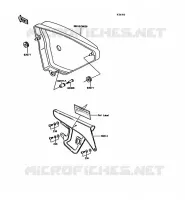 CACHE LAT&Eacute;RAL/GARDE CHAINE pour Kawasaki KE100