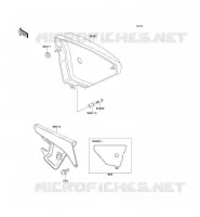 CACHE LAT&Eacute;RAL/GARDE CHAINE pour Kawasaki KE100