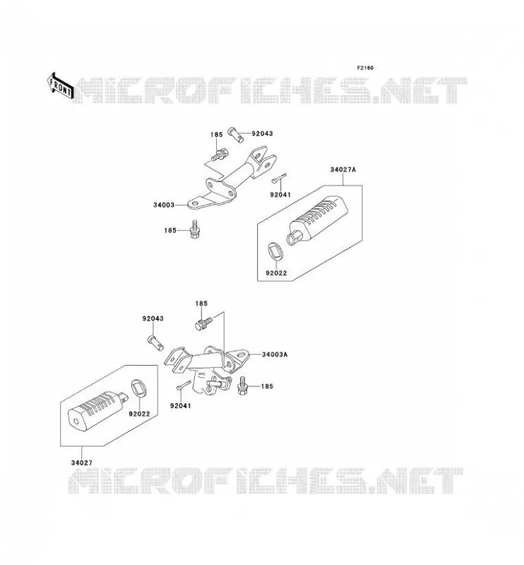 REPOSE PIED Kawasaki MOTOS 100 1997 KE100  KE100-B16