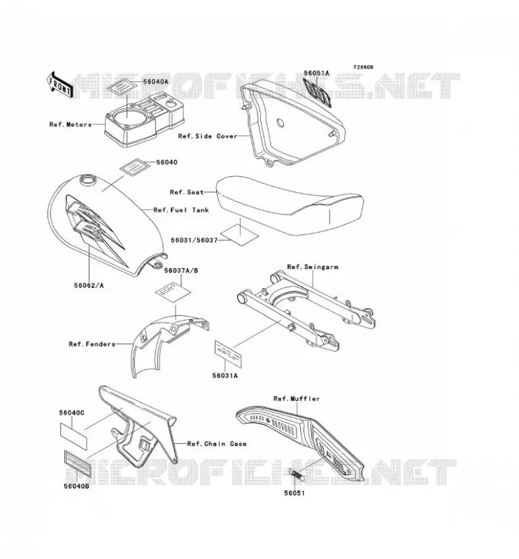 LABEL Kawasaki MOTOS 100 2000 KE100  KE100-B19