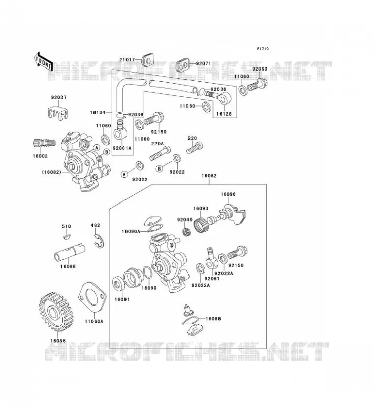 POMPE A HUILE Kawasaki MOTOS 100 2000 KE100  KE100-B19