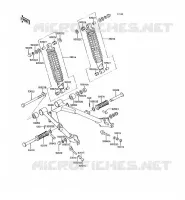 BRAS OSCILLANT/AMORTISSEUR pour Kawasaki KH125
