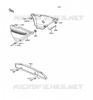 CACHE LAT&Eacute;RAL/GARDE CHAINE pour Kawasaki KH125