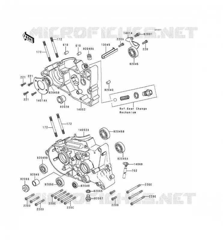 CARTER MOTEUR(S) Kawasaki MOTOS 125 2000 GTO SPEEDSTER  KH125-M5