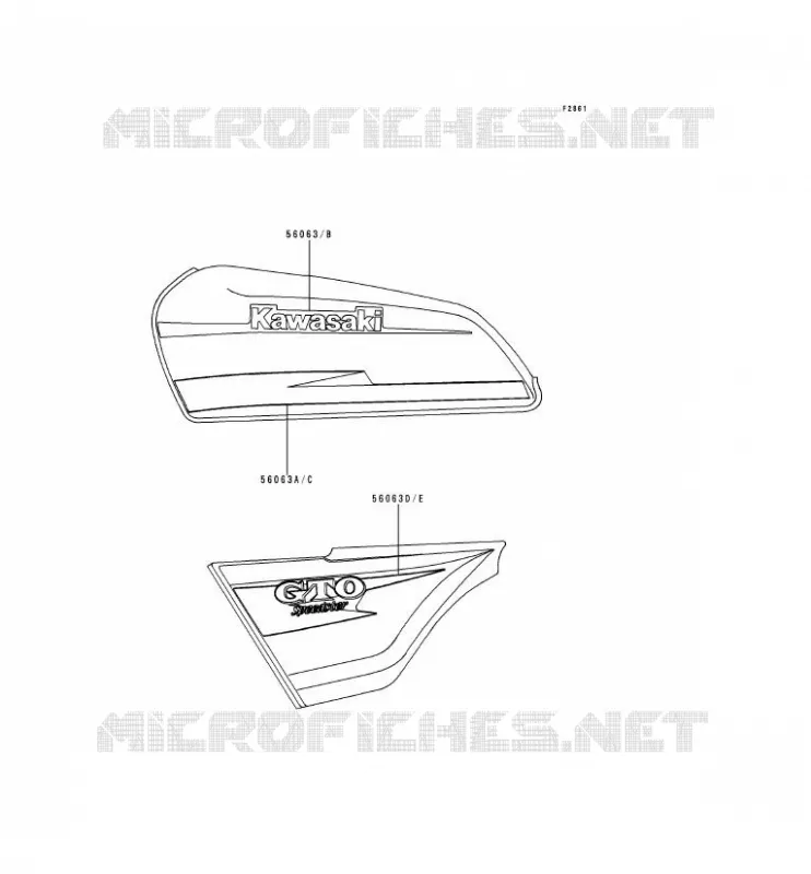 STICKER Kawasaki MOTOS 125 2000 GTO SPEEDSTER  KH125-M5