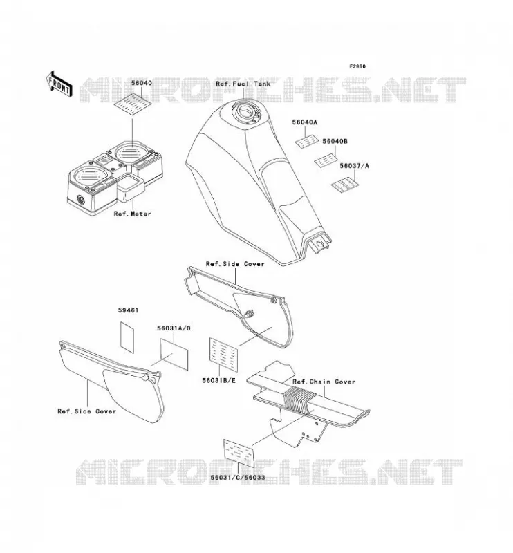 LABEL Kawasaki MOTOS 250 1993 KLR250  KL250-D10