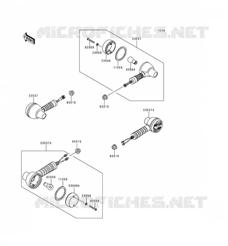 CLIGNOTANTS Kawasaki MOTOS 250 1994 KLR250  KL250-D11