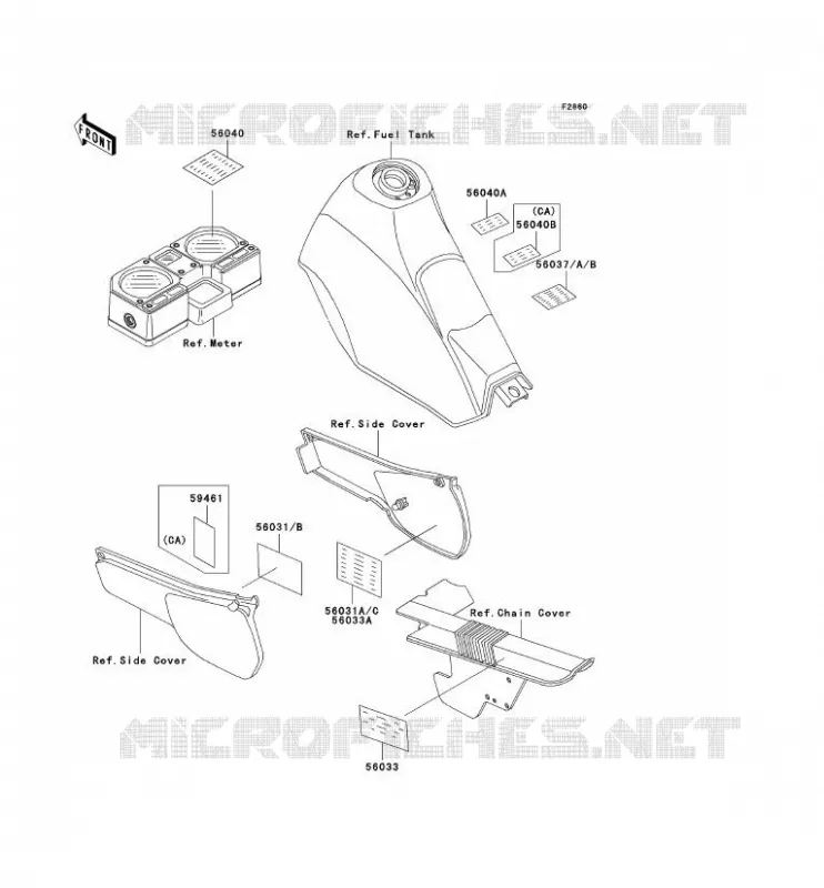 LABEL Kawasaki MOTOS 250 1999 KLR250  KL250-D16