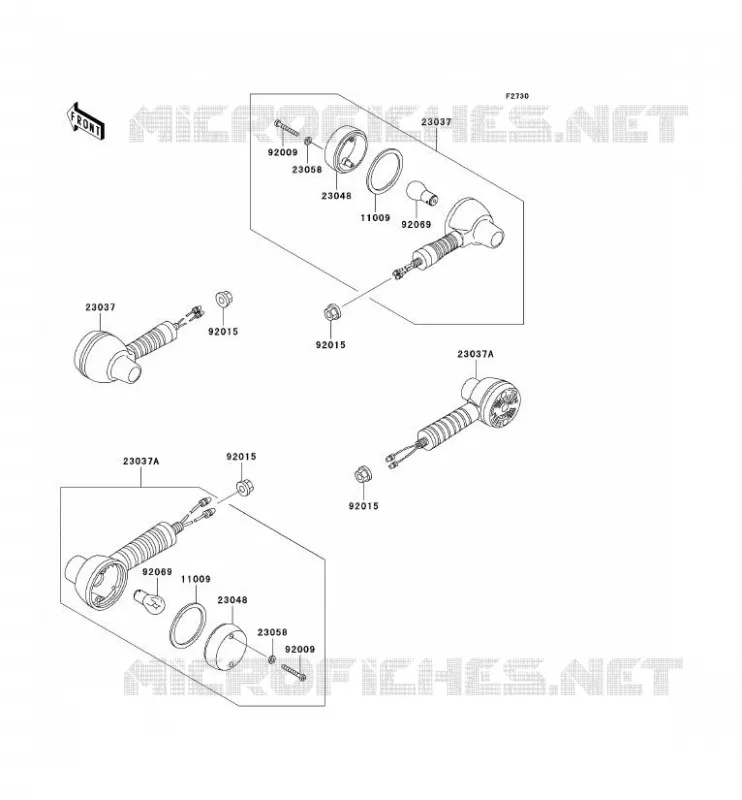 CLIGNOTANTS Kawasaki MOTOS 250 2002 KLR250  KL250-D19
