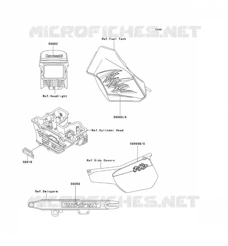 STICKER Kawasaki MOTOS 250 2003 KLR250  KL250-D20