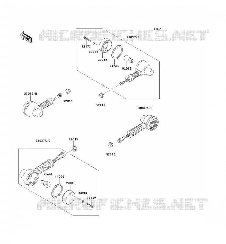 CLIGNOTANTS Kawasaki MOTOS 250 2004 KLR250  KL250-D21