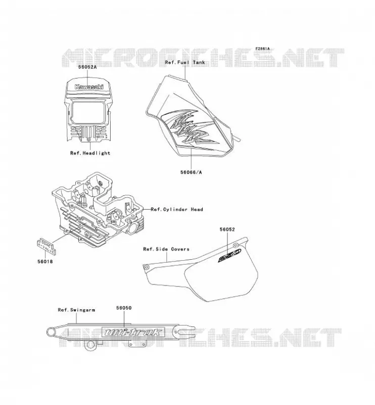 STICKER Kawasaki MOTOS 250 2004 KLR250  KL250-D21