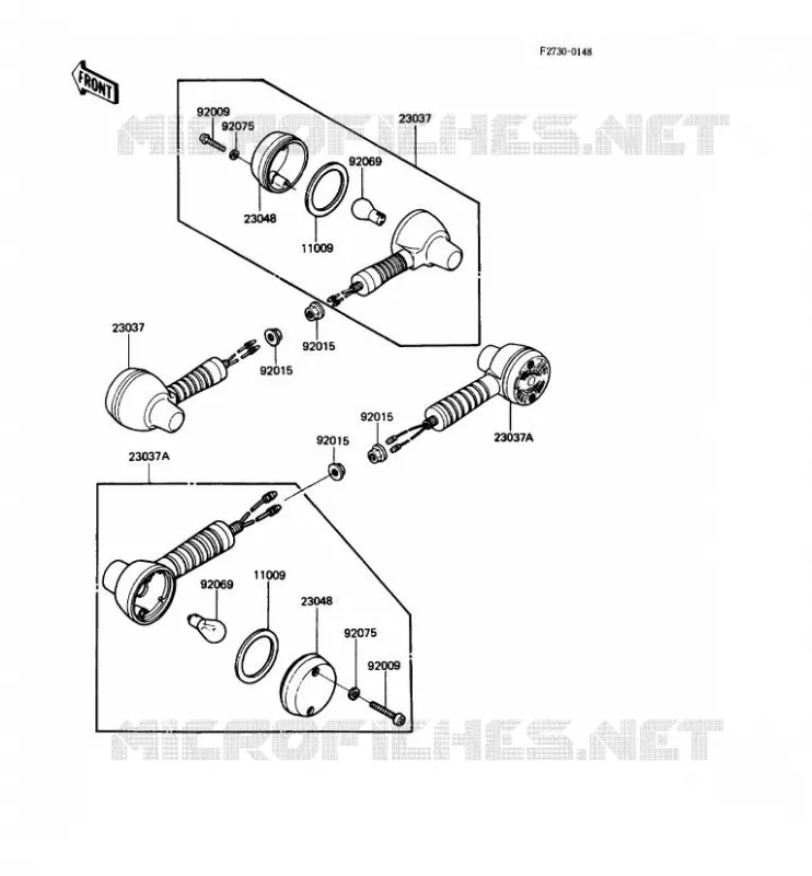 CLIGNOTANTS Kawasaki MOTOS 250 1987 KLR250  KL250-D4