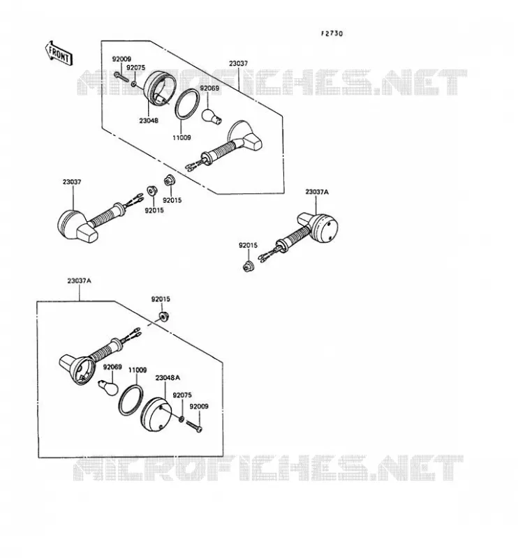 CLIGNOTANT Kawasaki MOTOS 250 1990 KLR250  KL250-D7